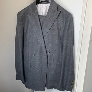 Mens fine wool double breast suit